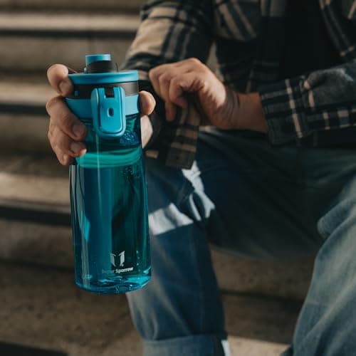 Super Sparrow Water Bottle 1000ml - One-Tap TouchGulp Bottle - Non-Toxic BPA Free - Lightweight & Sustainable Tritan Water Bottles for Sports, Travel, Outdoors — view 6