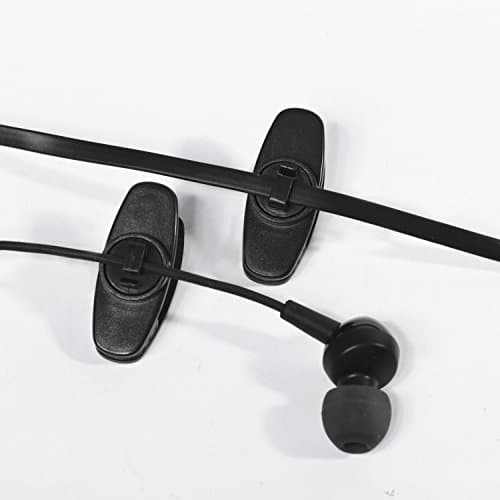 20 Pieces Clips for Earphone Wire 360 Degree Rotate Black Earphone Cable Clothing Clip for Fixing Headphone Wire (1.18 Inches) — view 4