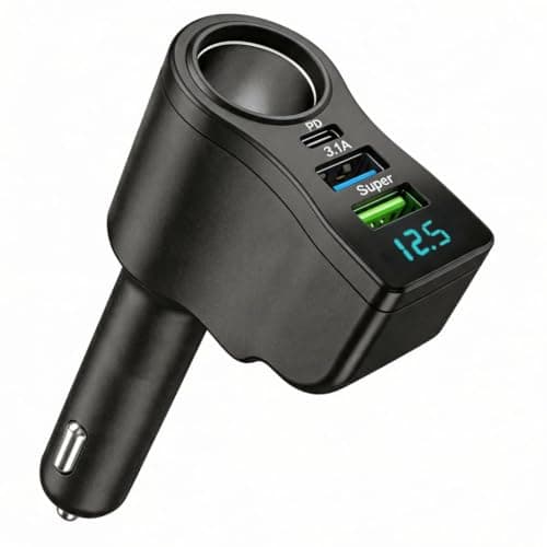 4 In 1 USB C Car Charger 66W [PD3.0 + Dual USB A Port] 4 Ports USB