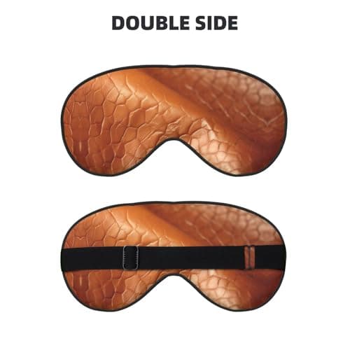 Cowhide Leather Eye Mask Sleep Mask Blocking Light Perfect for Women Men Soft and Comfortable Blindfold for Travel — view 2