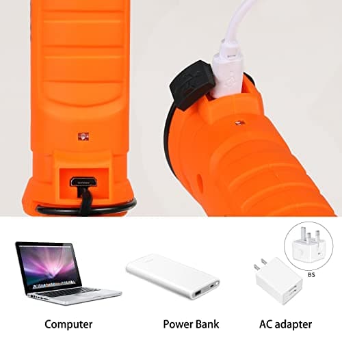 Vagocom LED Rechargeable Inspection Lamp Torch, Portable Work Light Super Bright Flashlight Torches Battery Powered with Magnetic Base for Home Use,Mechanic Tool,Useful Gifts for Mens him(2 Pack) — view 6