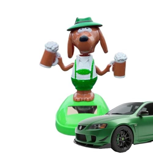 Nodding Dog – ABS | Creative Dancing Toy Hold Beer | Solar-Powered Dashboard Wagging Dog For Car Decoration, Cute Animated Figurine, Desk And Shelf Display, Kids And Adults Fun Gift, Home, Office, Tra