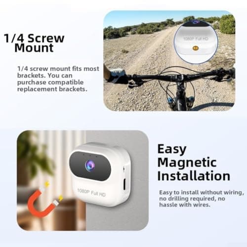 Compact Hd Wifi Action Camera For Pet Safety And Cycling Trips, Pocket Sized Abs Video Recorder With For Instant Mobile Streaming, White Finish(White) — view 4