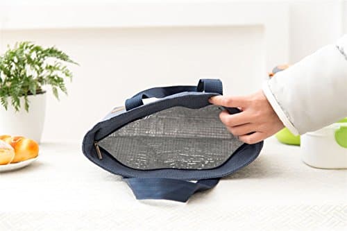Vinsani Insulated Thermal Lunch Bag Portable Reusable Cooler Bag Unisex — view 2