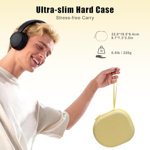 XANAD Hard Headphone Case for Sony WH-CH720N/WH-CH520/ULT WEAR Yellow — view 2