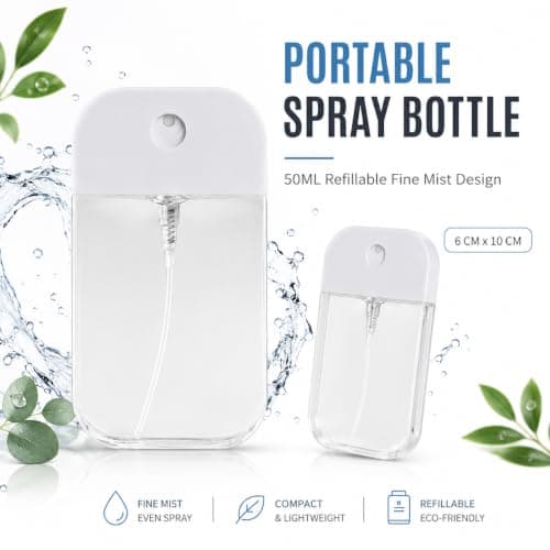 Crownflux 4PCS Clear Spray Bottles, 50ml Portable Card Sprayer Bottles — view 2