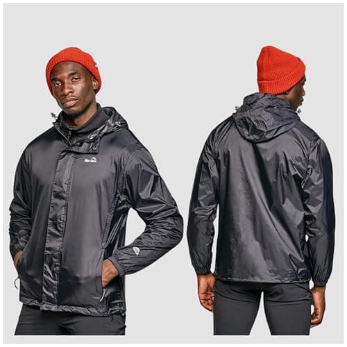 Peter Storm Men's Packable Waterproof Jacket with 2 Zipped Hand Pockets and Adjustable Hood, Pac A Mac, Rain Coat, Cagoule (UK, Alpha, M, Regular, Regular, Black) — view 2
