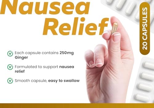 Purosure Nausea Relief Ginger Capsules for Travel Sickness Relief, 250 mg (20) — view 3
