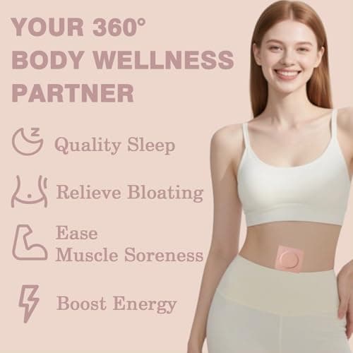 100PCS Castor Oil Patches, TONBAO Organic Cotton Pack Wrap Disposable Self-Adhesive Belly Button Patches, Highly Absorbent Natural Skin Tone Cotton Pads (Oil Not Included) — view 2