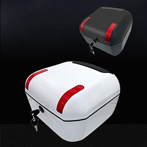 ZXCASDF Universal Motorcycle Trunk Motorcycle Tour Tail Box Tour Pack Tail Box Luggage for Harley Road Glide Honda Yamaha Cruiser Storage Carrier Case,rose gold — view 2