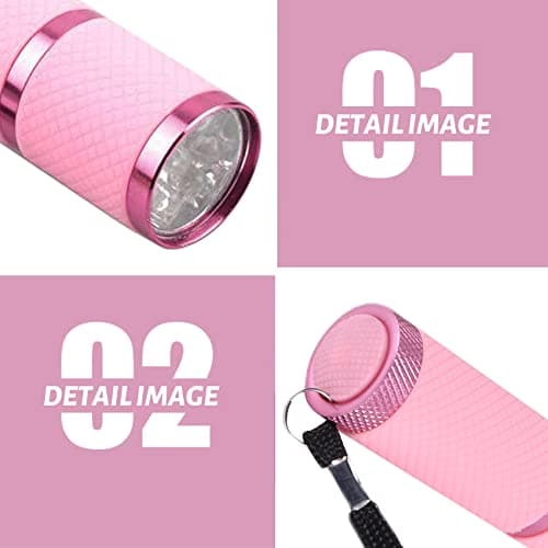 Clickinline Outdoor Pink Rubber Coated 9-LED Flashlight Torch — view 3