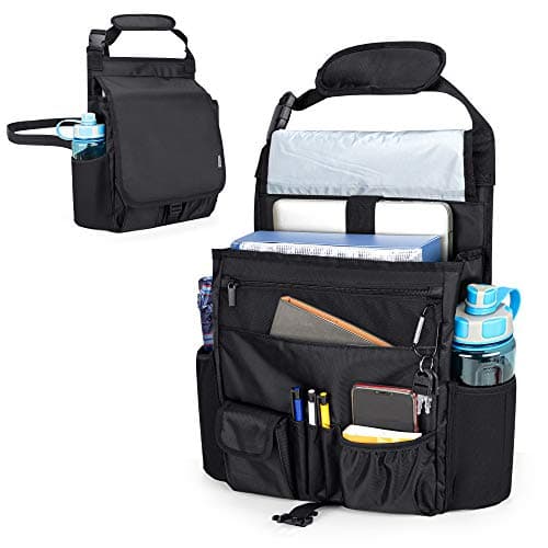 Luxja Car Seat Organiser, Car Storage Bag for Passenger Seat, Black