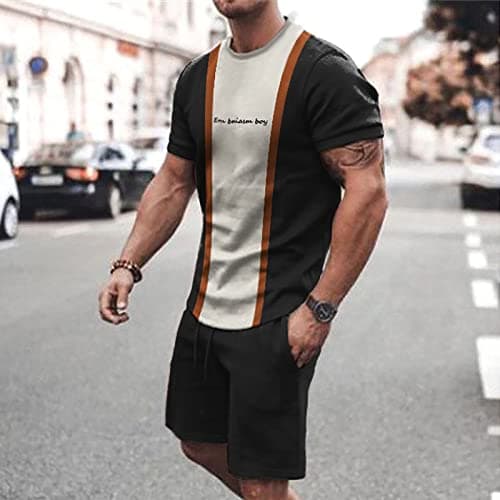 Mens Beach Shorts and Shirts Sets 2 Piece Casual Athletic Jogging Outfits Short/Long Sleeve Track Suits for Men Set Travel Outfits Luxury Embroidered Suit — view 2