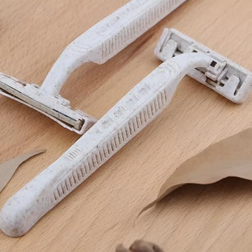 Disposable Razors Bulk for Men & Women – Twin Blade Unisex Shavers – Eco-Friendly, Biodegradable, Non Toxic, Made from Recycled Wheat Straw 100 count — view 5