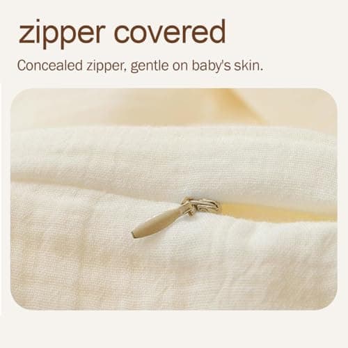 2 Pcs Nursing Pillow Cover Muslin Cotton Hidden Zipper Removable Washable Slipcover For U Shaped Breastfeeding Pillow Baby Boys Girls no Pillow — view 6