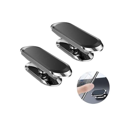 QUEMISS Car Phone Holder Mount for Car 2 Pack Strong Suction Adhesive Rotary Folding Cell Phone Holder Apply for Center Console Compatible with All Smartphones of iPhone Huawei, Xiaomi Samsung