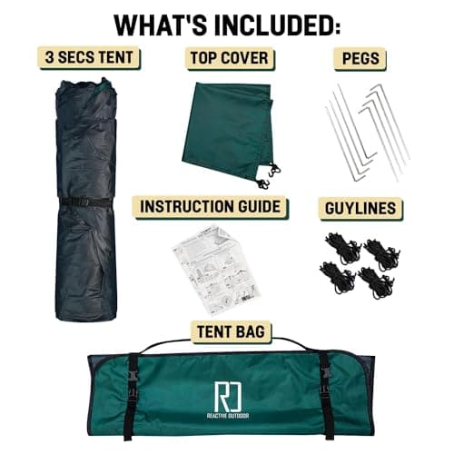 Reactive Outdoor Tent - 3 Second Tent - 3 Sec Instant Pop Up - Easy and Quick Setup Camping - 1 Person Setup Waterproof Double Layer Outdoor Camping Tent (Small (1-2 Person)) — view 6