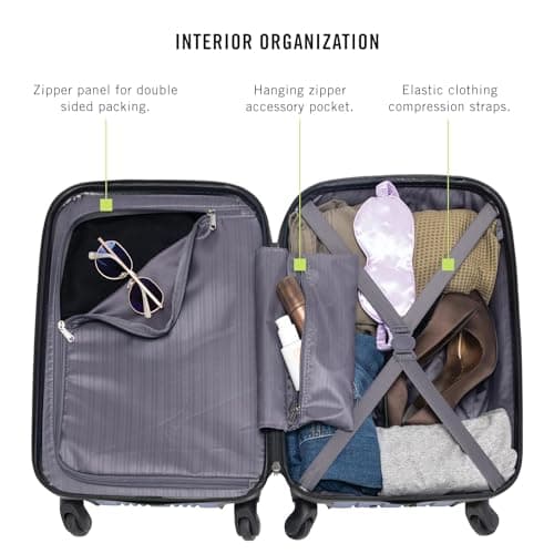 Kenneth Cole Reaction Out of Bounds Lightweight Hardshell 4-Wheel Spinner Luggage, Charcoal, Standard Size, Check it Out — view 4