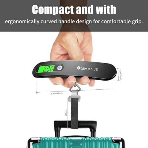 SHANJE Luggage Weight Scale for Suitcases 110 Lbs Black — view 4