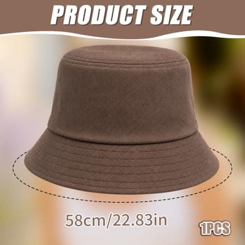 Geukmun Bucket Hat Unisex Cotton Sun Protection Summer Beach Outdoor Fishing Travel Hat UV Packable Brown — view 2