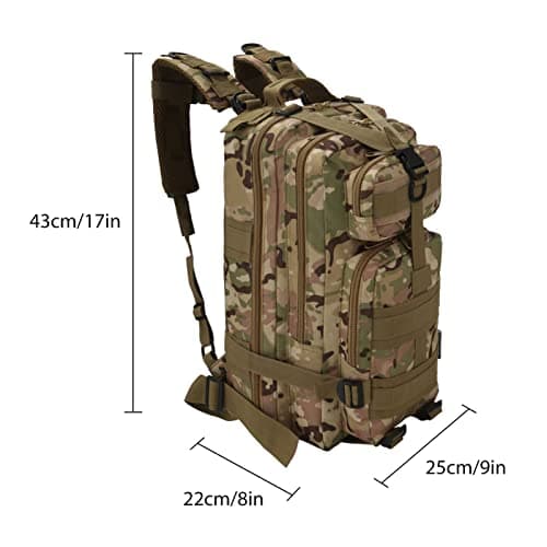 XJYMCOM 30L Tactical Backpack Capacity Rucksacks Assault Pack Polyester — view 2