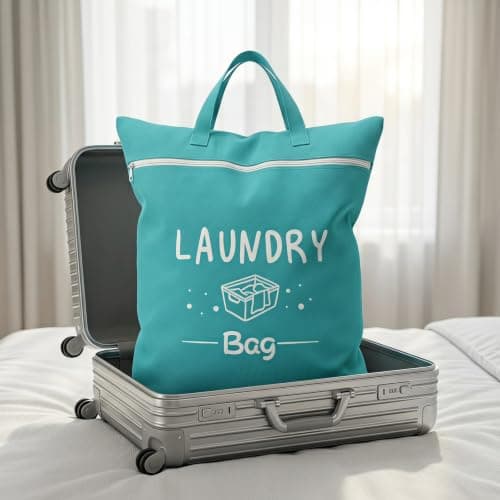 2 Pcs Travel Laundry Bags, Waterproof Washing Bags for Laundry with Zipper and Handle, Reusable Dirty Clothes Bag for Travel, Gym, Camping, Swimming Pool and Dormitory — view 6