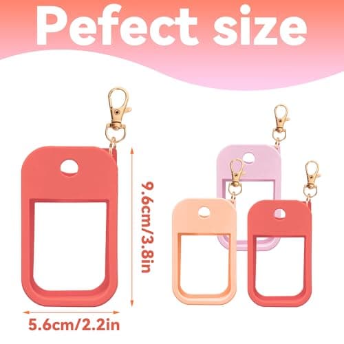 Hand Sanitiser Case with Keychain,Hand Sanitizer Cover for 1 fl oz/30mlml — view 2