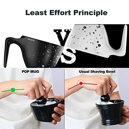 Anbbas Shaving Brush Set,Vegan Favor Nylon Bristles Brush with Food-Grade Melamine POP Mug for Lathering and 3.5oz Shaving Soap Refill for Men Wet Shave,Women Girls Hair Removal — view 4