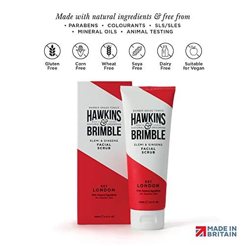 Hawkins & Brimble Men's Facial Scrub, Daily Moisturiser & Face Wash Bundle/Gift Set — view 5