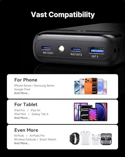 INIU Power Bank, Smallest 20000mAh 22.5W Fast Charging Portable Charger — view 6