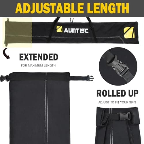 AUMTISC Ski Bag Ski and Boot Bag Combo for 1 Pair of Skis — view 4
