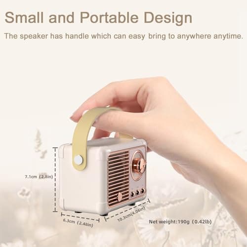 Bluetooth Speaker Gifts for Girls,Teenage,Women Vintage Room Decor Beige — view 2
