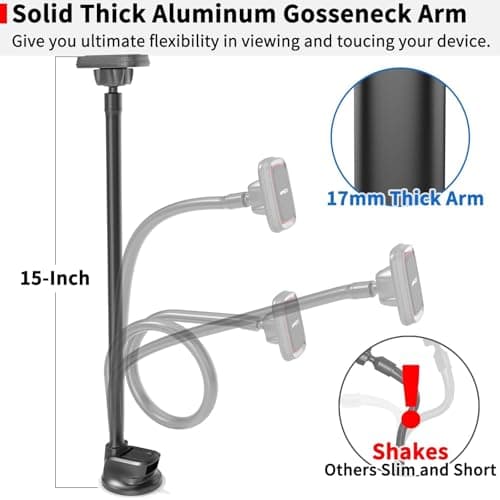 APPS2Car Magnetic Phone Holder for Car, 14-Inch Windshield Phone Mount — view 3