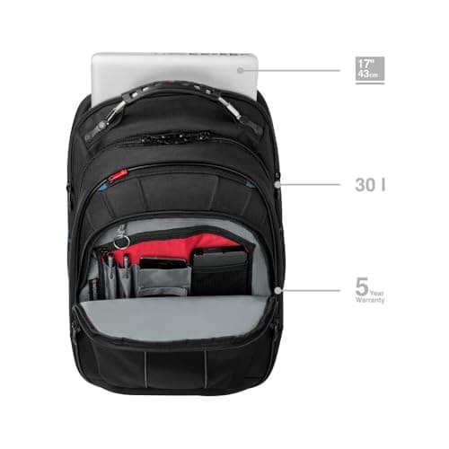 Wenger Carbon 30 Litre Laptop Backpack, Black — view 3