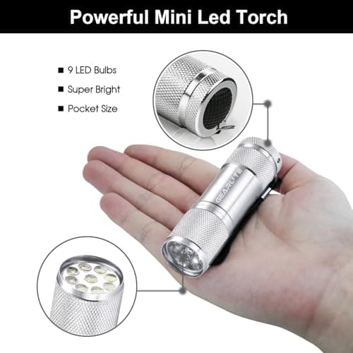 GEARLITE Small LED Torch, 4 Pack Small Torches LED Super Bright with 9 LEDs — view 2
