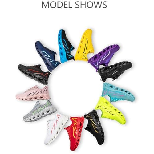 Morbuy Breathable Mesh Sneakers for Men, Lightweight Trainer Shoes Running Non-Slip Walking Shoes Comfortable Gym Casual Sports Shoes for Outdoor Fitness Jogging 36-48 Yellow — view 5