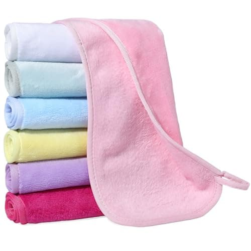 Lanjue 7-Pack Mixed Makeup Remover Cloths Set, Reusable Flannel Face Towels — view 2