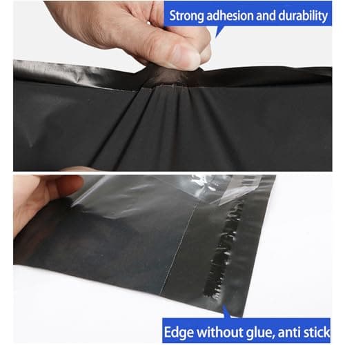 100 Seal Postal Mail Bags Parcels Mailing Postal Bags, black — view 5