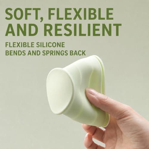 Collapsible Silicone Cup with Lid & Lanyard,Foldable Travel Mug for Camping — view 5