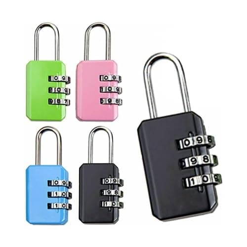 LND Gifts Pink Combination Padlock - Ideal Gym Holiday Travel Accessory - Secure Padlocks with Code for Suitcase Locks and Locker Luggage Locks for Suitcases