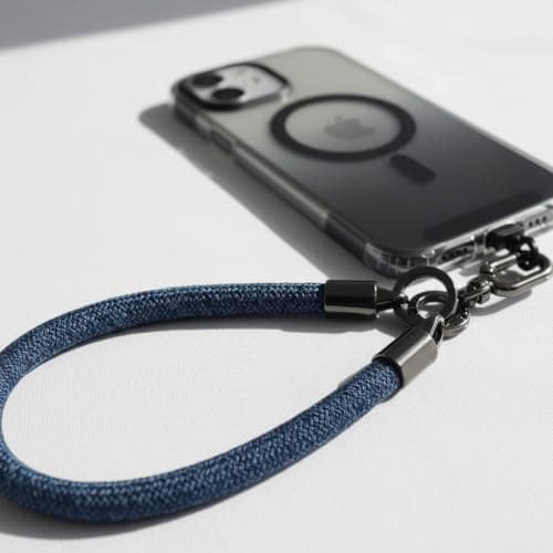 RATASK Navy Blue Wrist Lanyard Strap, Chunky Universal Mobile Phone Strap, Durable 10mm Rope Lanyard for Camera, Keys, Everyday Carry, Phone Charm Accessory, (Denim Blue) — view 5
