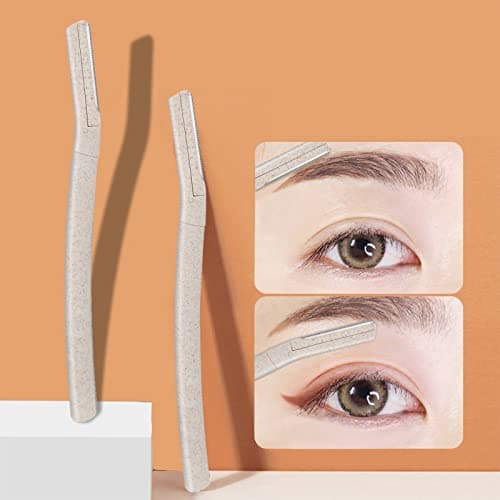 Lanjue 8PCS Dermaplaning Face Blades, Beige Wheat Straw Razor Set for Women — view 4