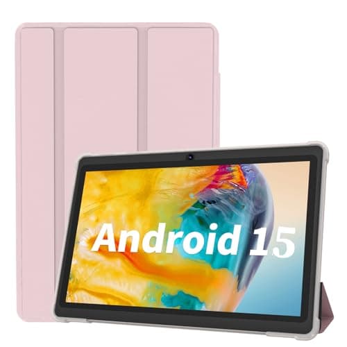 VASOUN 7 inch Android 15 Tabelts, Tablet PC with 8GB(3+5GB Expand) RAM, 32GB ROM, Penta Core Processor, GMS Certified WiFi Dual Camera, Portable (Pink)