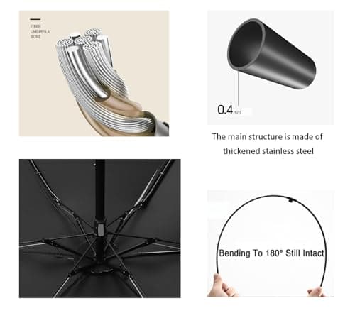 Mini Sun Travel Umbrella Ring handle Coating Layer Fabric Blocking/anti UPF 50 UV Protection 99.9% Compact Folding Purse Umbrella/Lightweight Small Portable Backpack/Rain Sun/Men Women Kids — view 6