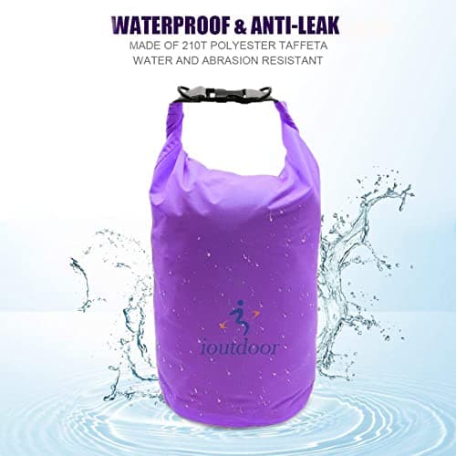 ioutdoor Dry Bag Set 2L+5L+10L Waterproof Small Lightweight Dry Bag(Purple) — view 3