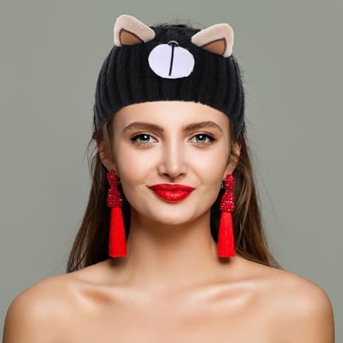ULTECHNOVO Girl Knitting Headband Warm Headband Comfortable Windproof Elegant Lightweight Fashionable Hair Accessory for Autumn and Winter Travels to Family and Friends — view 6