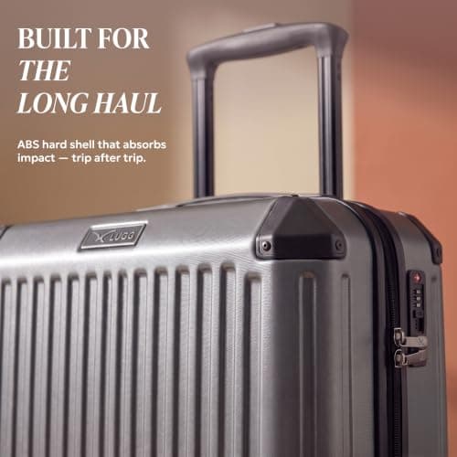 LUGG 20 Inch Sky Rover Carry On Suitcase - Lightweight ABS Hard Shell Cabin Luggage with TSA Lock, 4 Spinner Wheels, Water Resistant, EasyJet Overhead Size 55x35x23cm, 5 Year Warranty — view 3