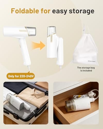 BEAUTURAL Portable Steamer for Home & Travel — view 3