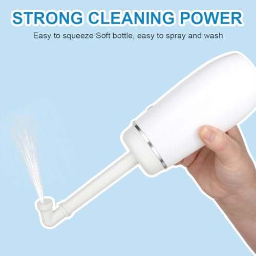 Portable Bidet 400ml Travel Bidet Sprayer Perineal Wash Bottle Upside Down Squeeze Flusher Bottles for Postpartum Care, Recovery and Hemorrhoid — view 5