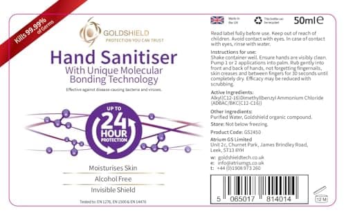 Goldshield Alcohol Free Hand Sanitiser 50ml — view 3